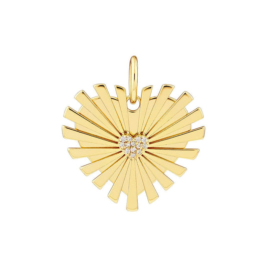 Diamond Radiant Heart Charm - Susan Blake Jewelry