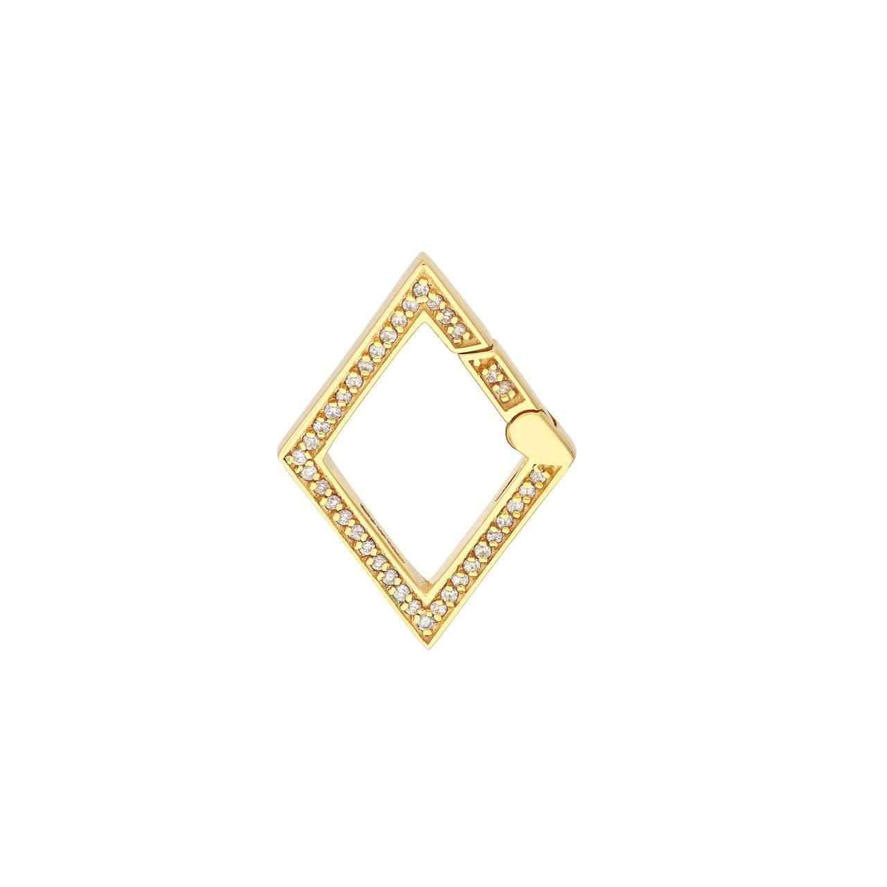 Diamond Rhombus Push Lock - Susan Blake Jewelry
