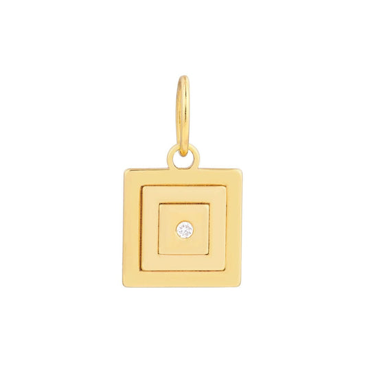 Diamond Square Stacked Pendant