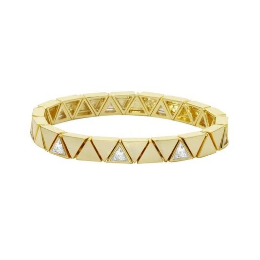 Diamond Triangle Stretchy Bracelet - Susan Blake Jewelry