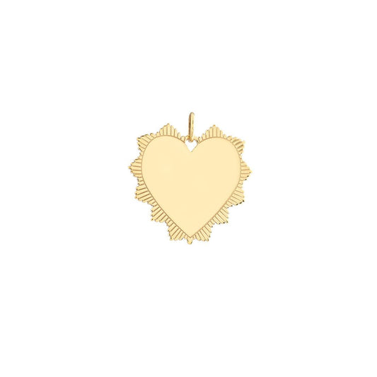 Engravable Spike Heart Pendant