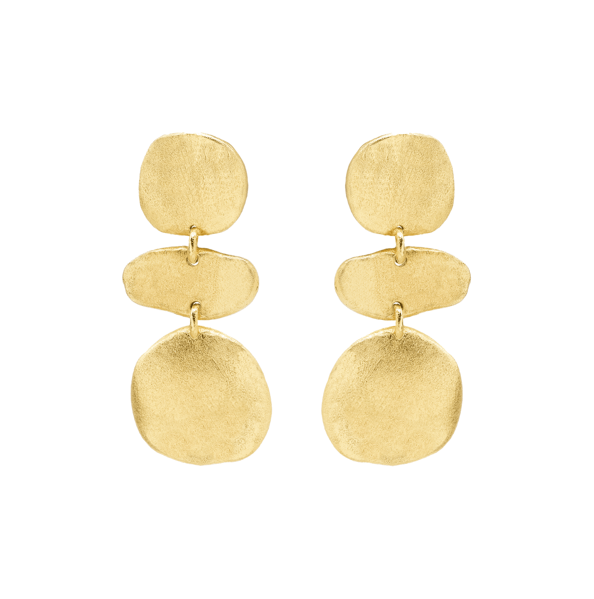 Eshe Drop Earrings - Gold Plated 3 Shapes Drop Earring