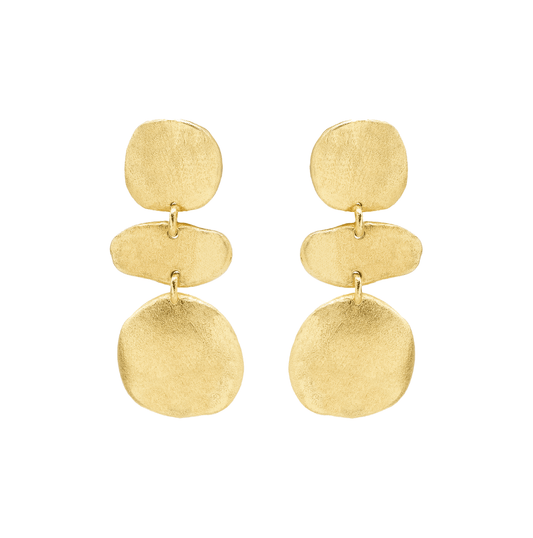 Eshe Drop Earrings - Gold Plated 3 Shapes Drop Earring