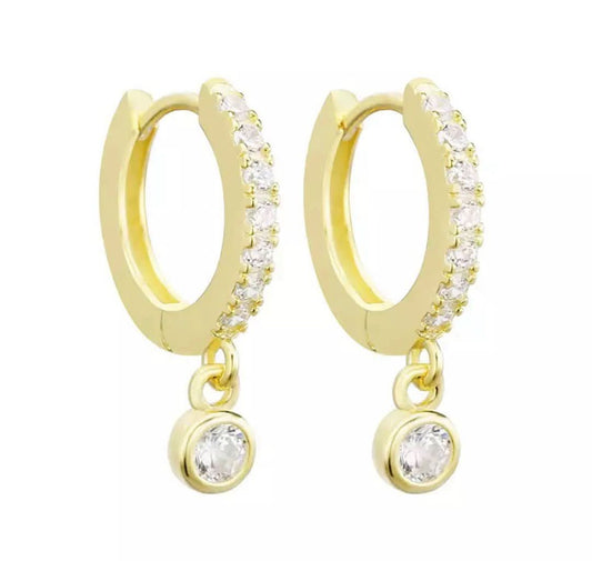 Everyday Bezel Huggies - Susan Blake Jewelry