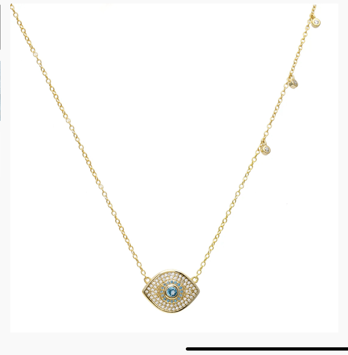 Evil Eye Bezel Necklace - Susan Blake Jewelry