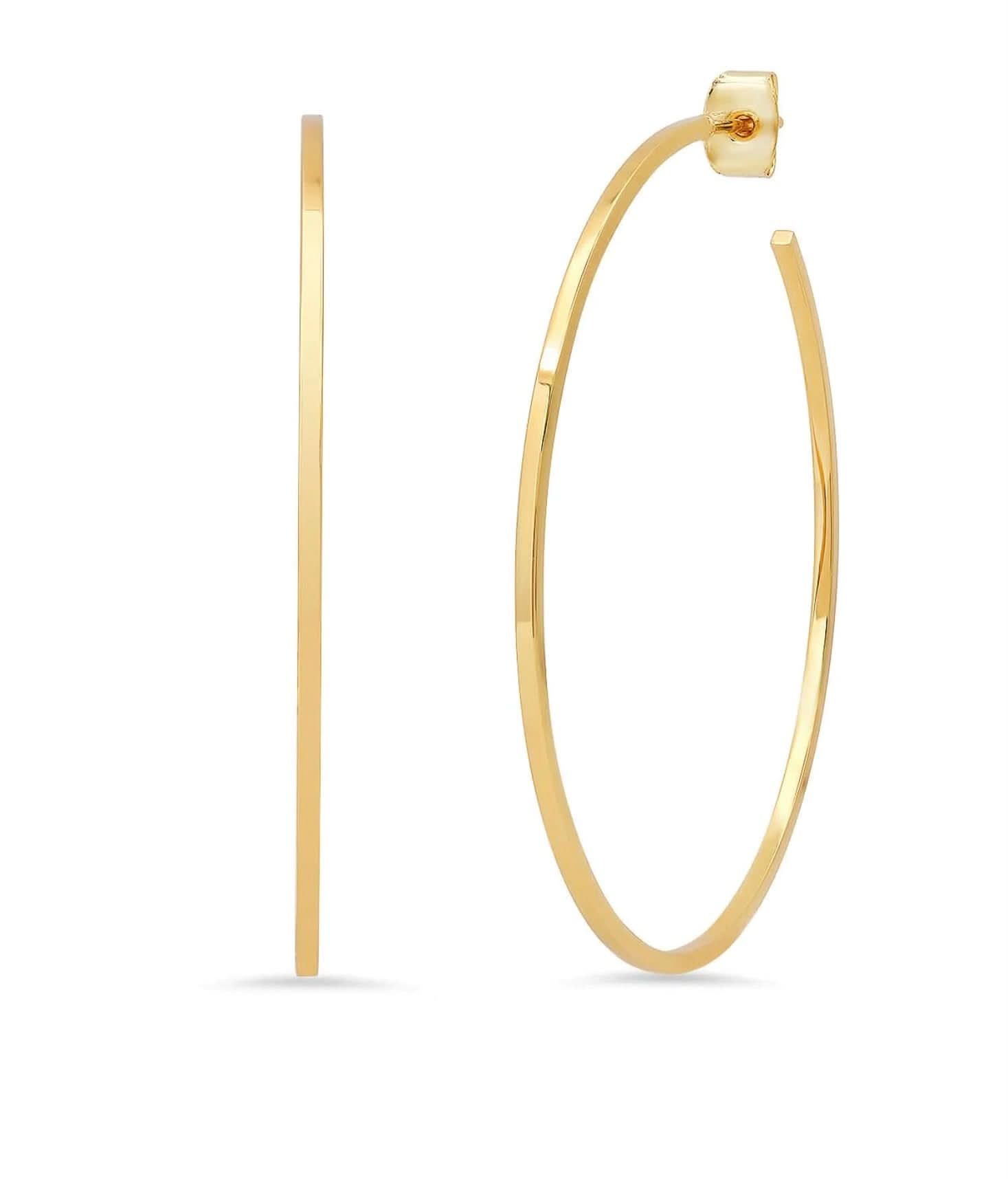 Extra Large Square Edge Hoop - Susan Blake Jewelry