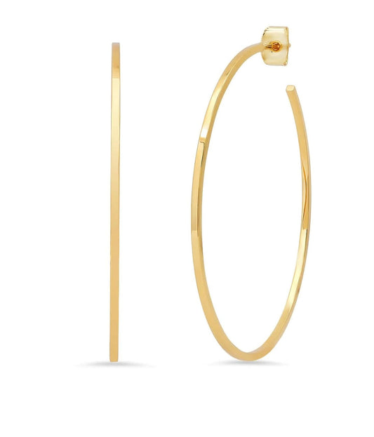 Extra Large Square Edge Hoop - Susan Blake Jewelry