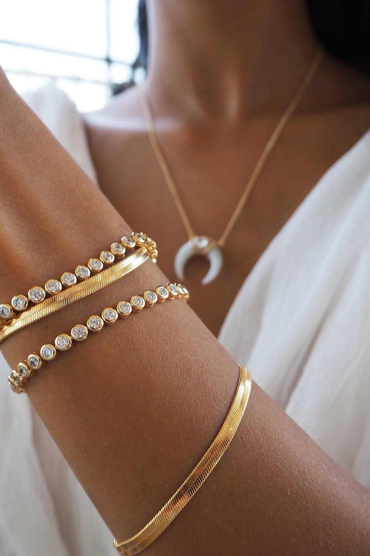 Flat Herringbone Bracelet, alternate view 2