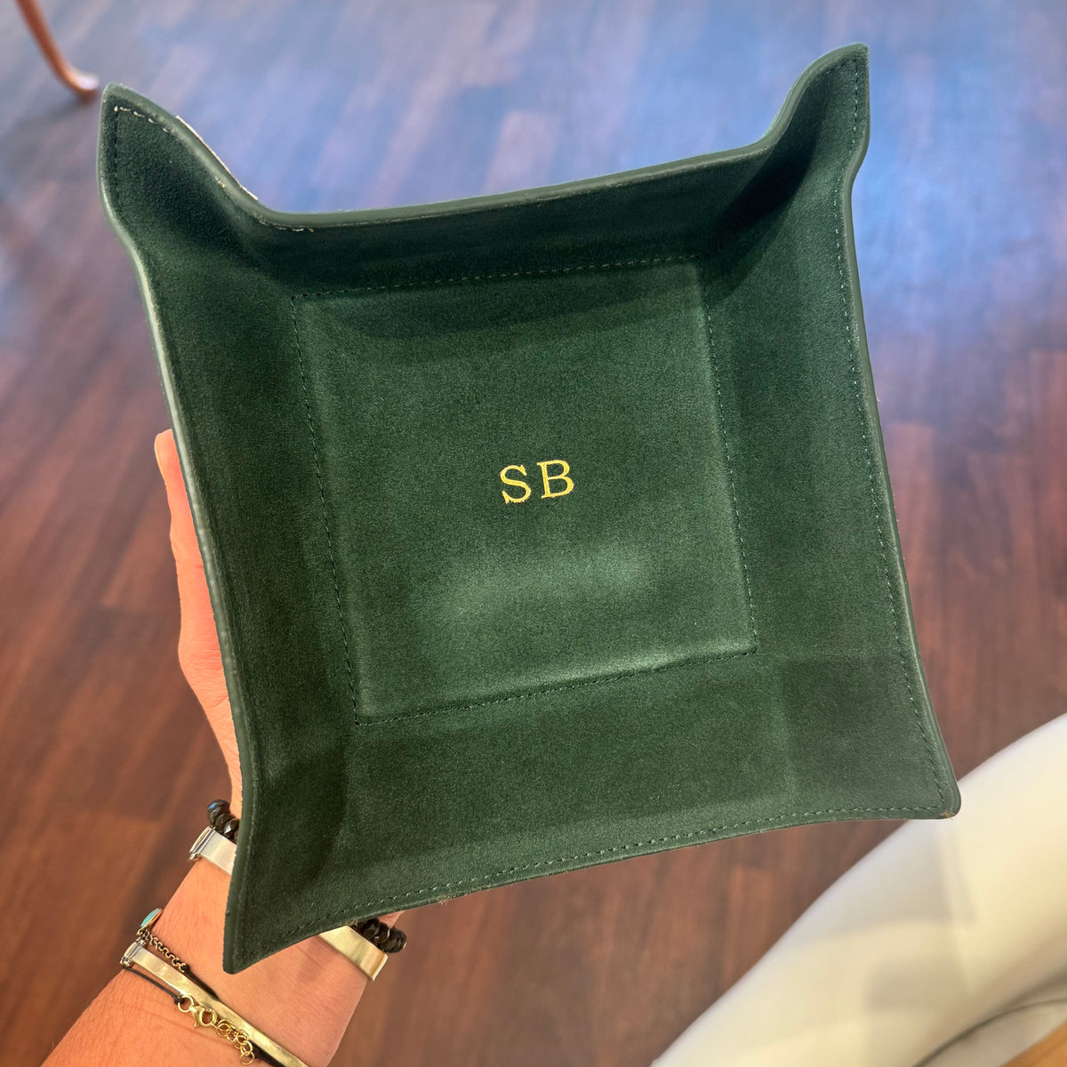 Personalized Italian Suede Jewelry & Valet Tray, alternate view 2