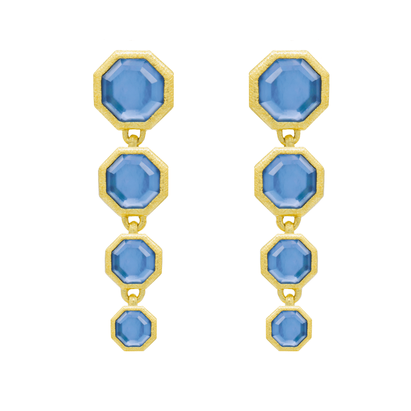 Geometric Cascade 4 - Stone Earrings - Susan Blake Jewelry