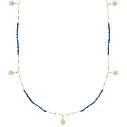 Gold Beaded Coin Necklace