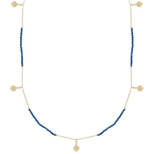 Gold Beaded Coin Necklace