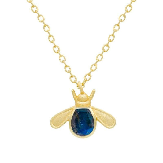 Gold Bee Charm Necklace