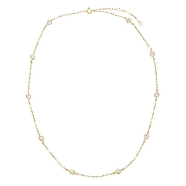 Gold CZ Diamond by The Yard Necklace, alternate view 2