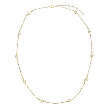 Gold CZ Diamond by The Yard Necklace, alternate view 2