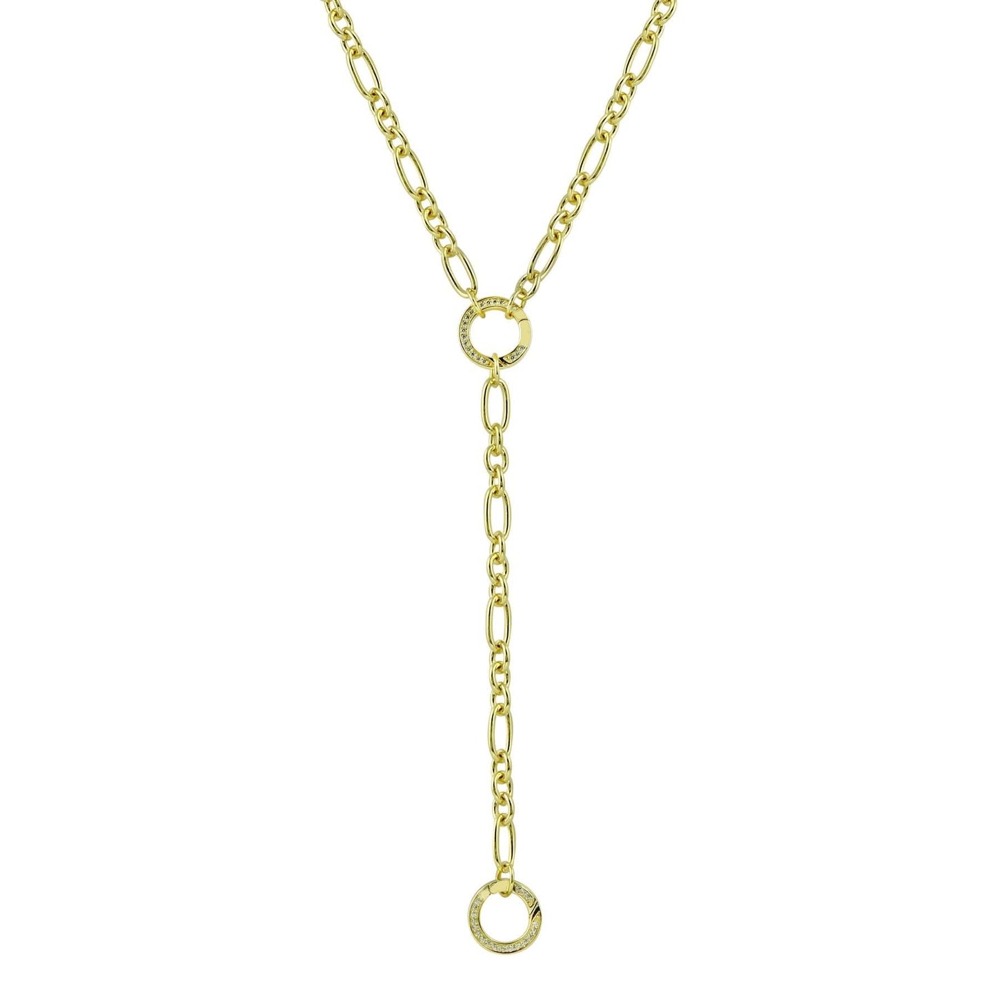 Gold Link Push Clasp Enhancer Lariat - Susan Blake Jewelry
