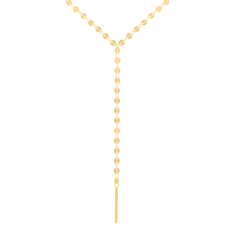 Gold Plated Lariat Y Necklace