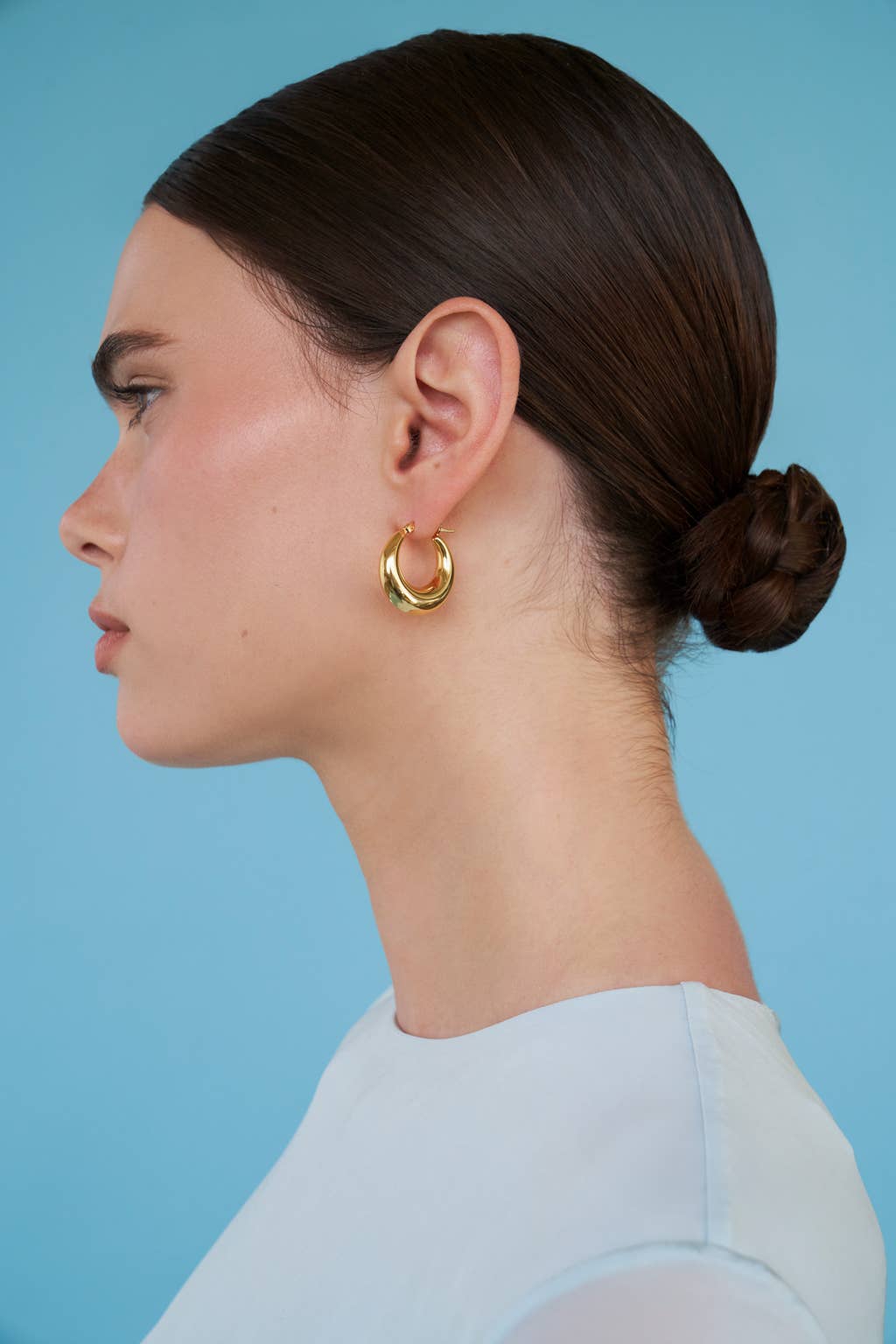 Graduated Puff Hoop Earrings, alternate view 2