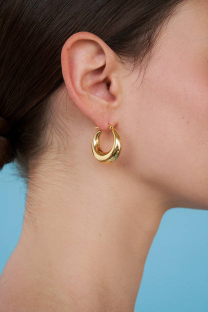 Graduated Puff Hoop Earrings, alternate view 4