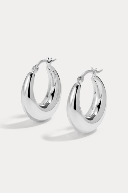 Graduated Puff Hoop Earrings, alternate view 5