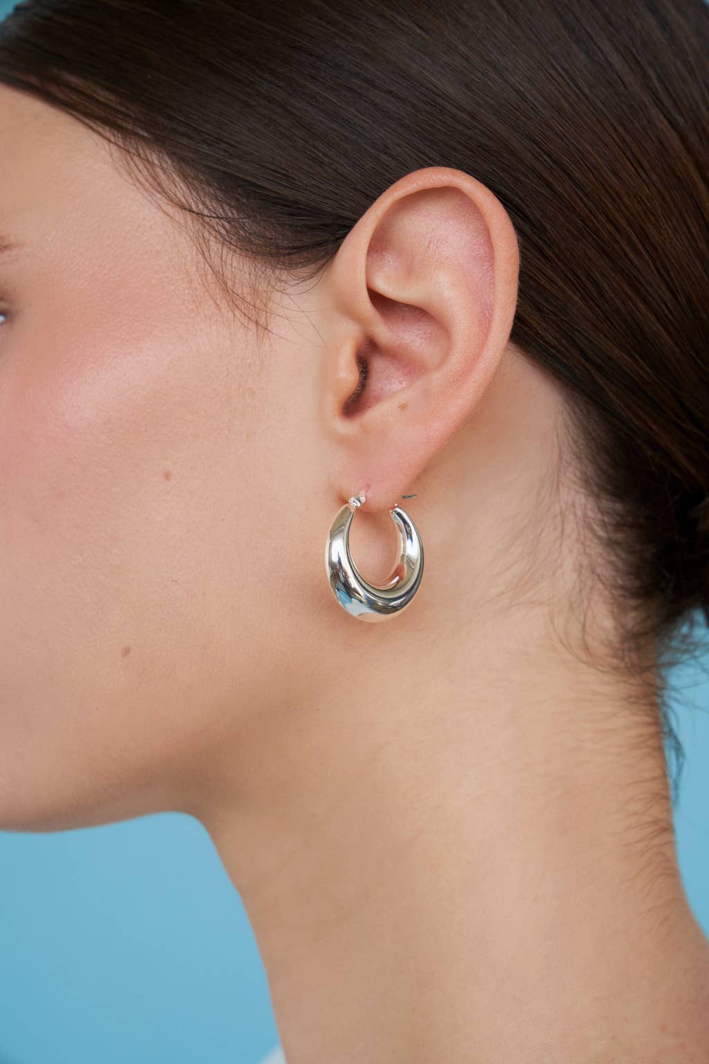 Graduated Puff Hoop Earrings, alternate view 7