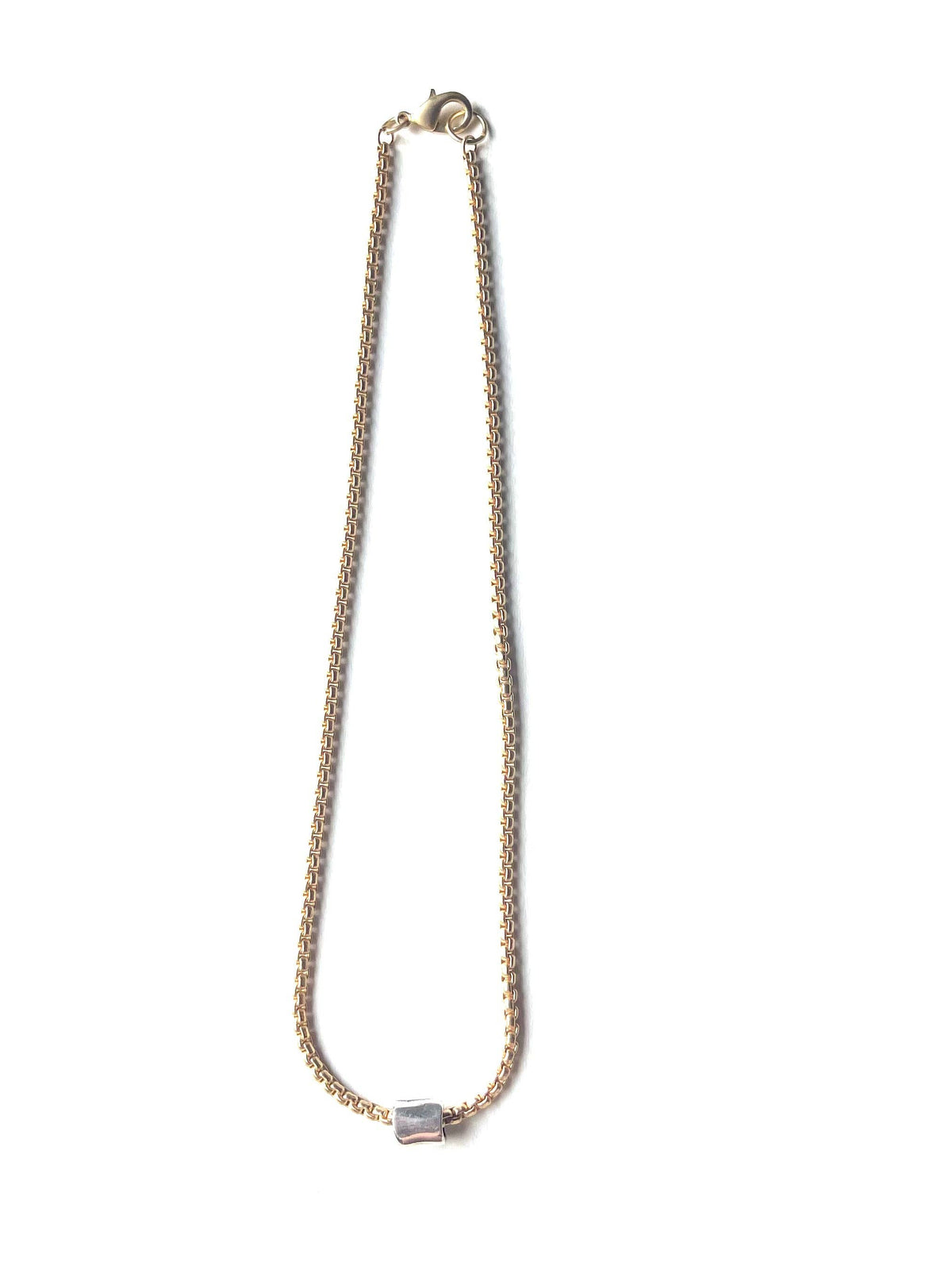 Hammered Barrel Necklace