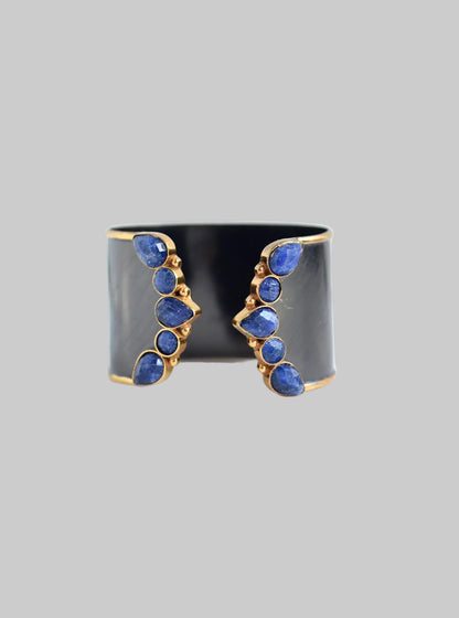 Hand Crafted Gemstone Cuff bangle, alternate view 2