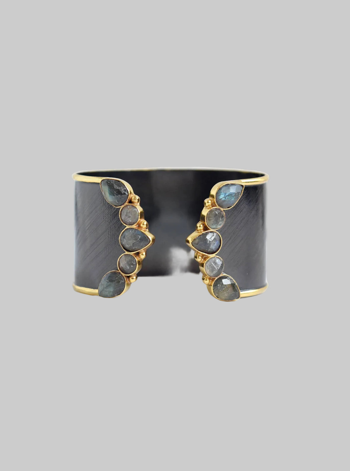 Hand Crafted Gemstone Cuff bangle, alternate view 3