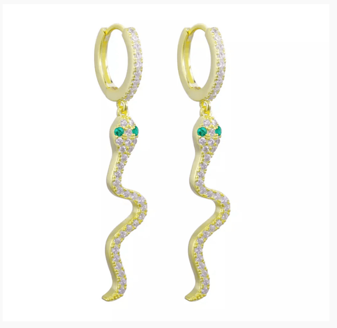 Hanging Snake Huggies - Susan Blake Jewelry