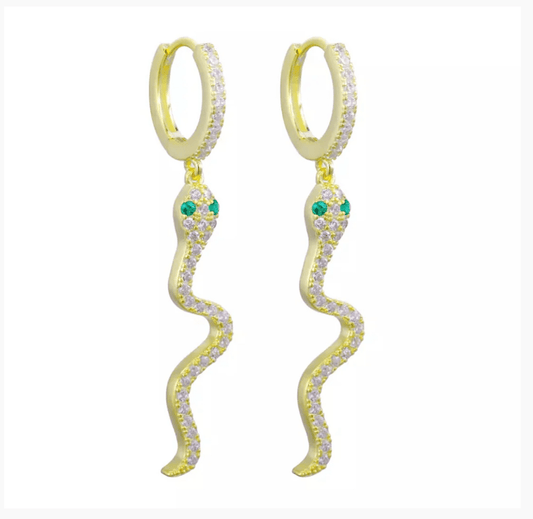 Hanging Snake Huggies - Susan Blake Jewelry