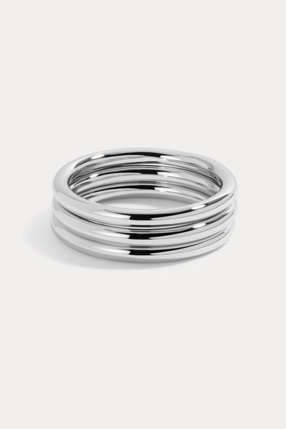 Heavy Stack Ring Set - 3 Bands, alternate view 2