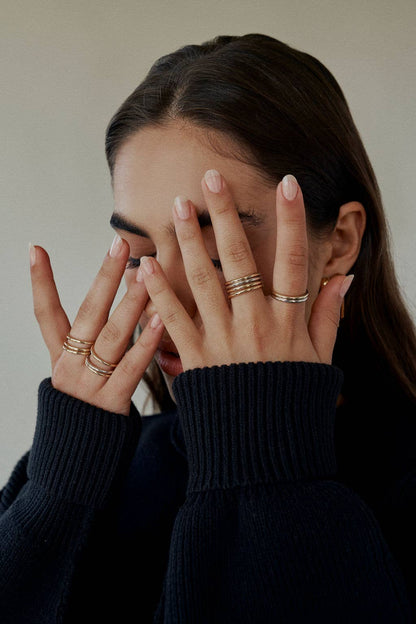Heavy Stack Ring Set - 3 Bands, alternate view 4