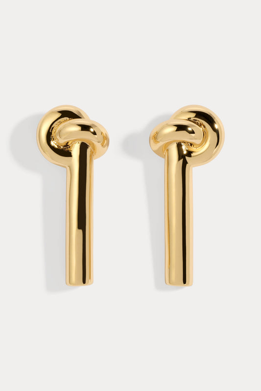 Knot with post drop earrings