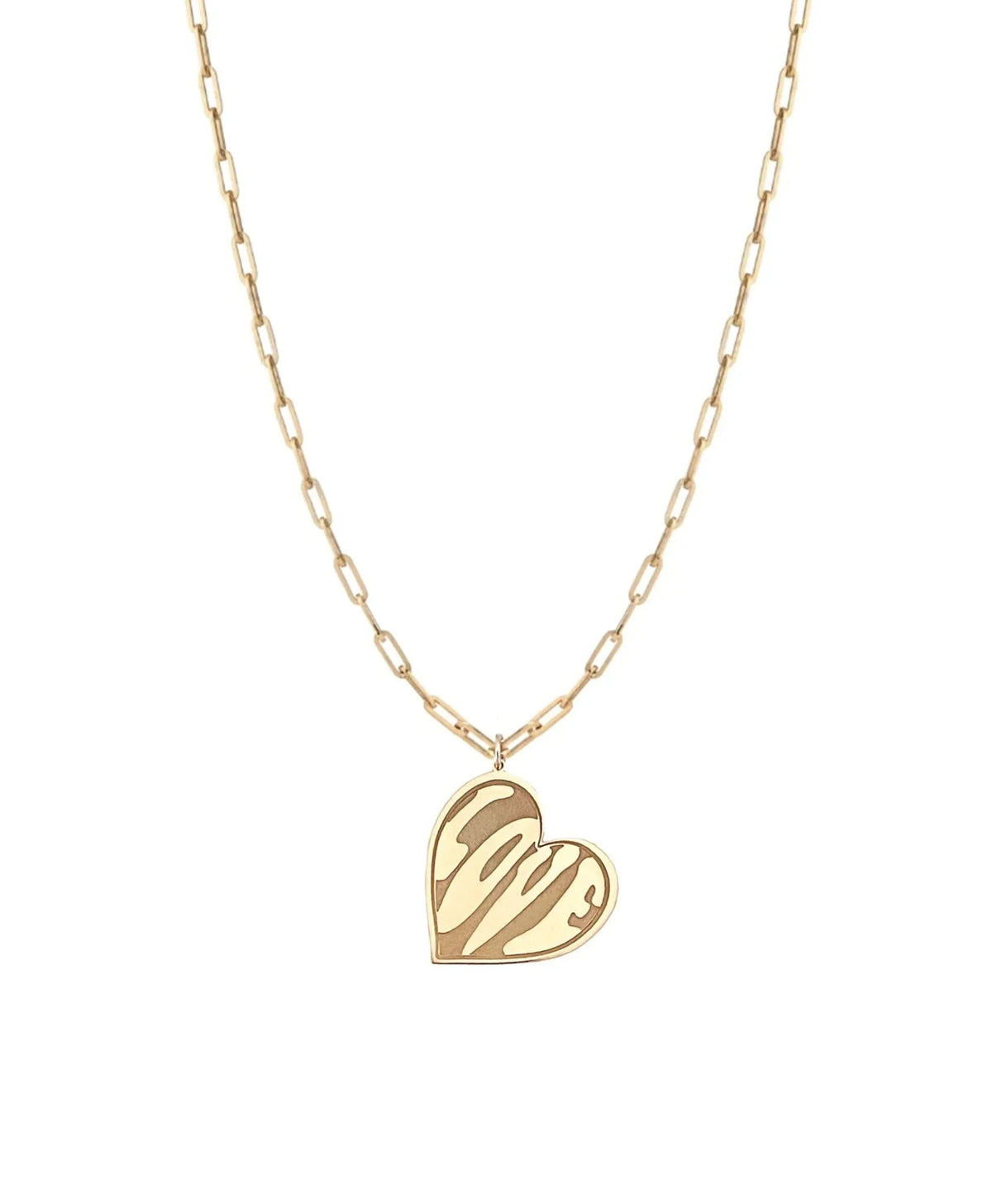Love Heart Medallion 30 Inch Necklace
