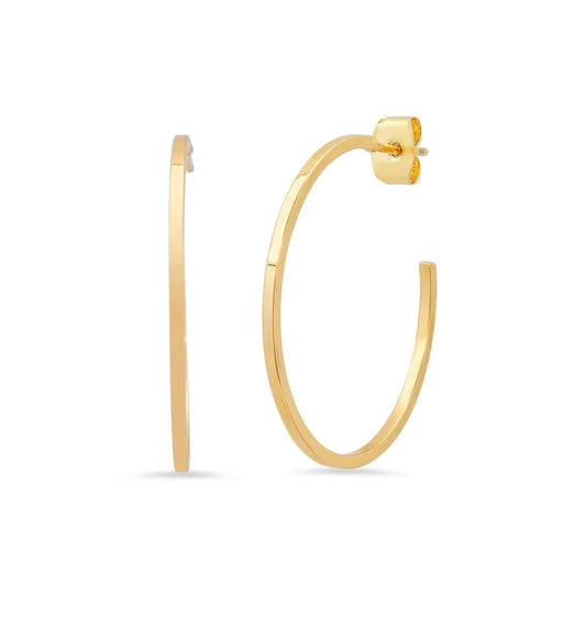 Medium Square Edge Hoop - Susan Blake Jewelry