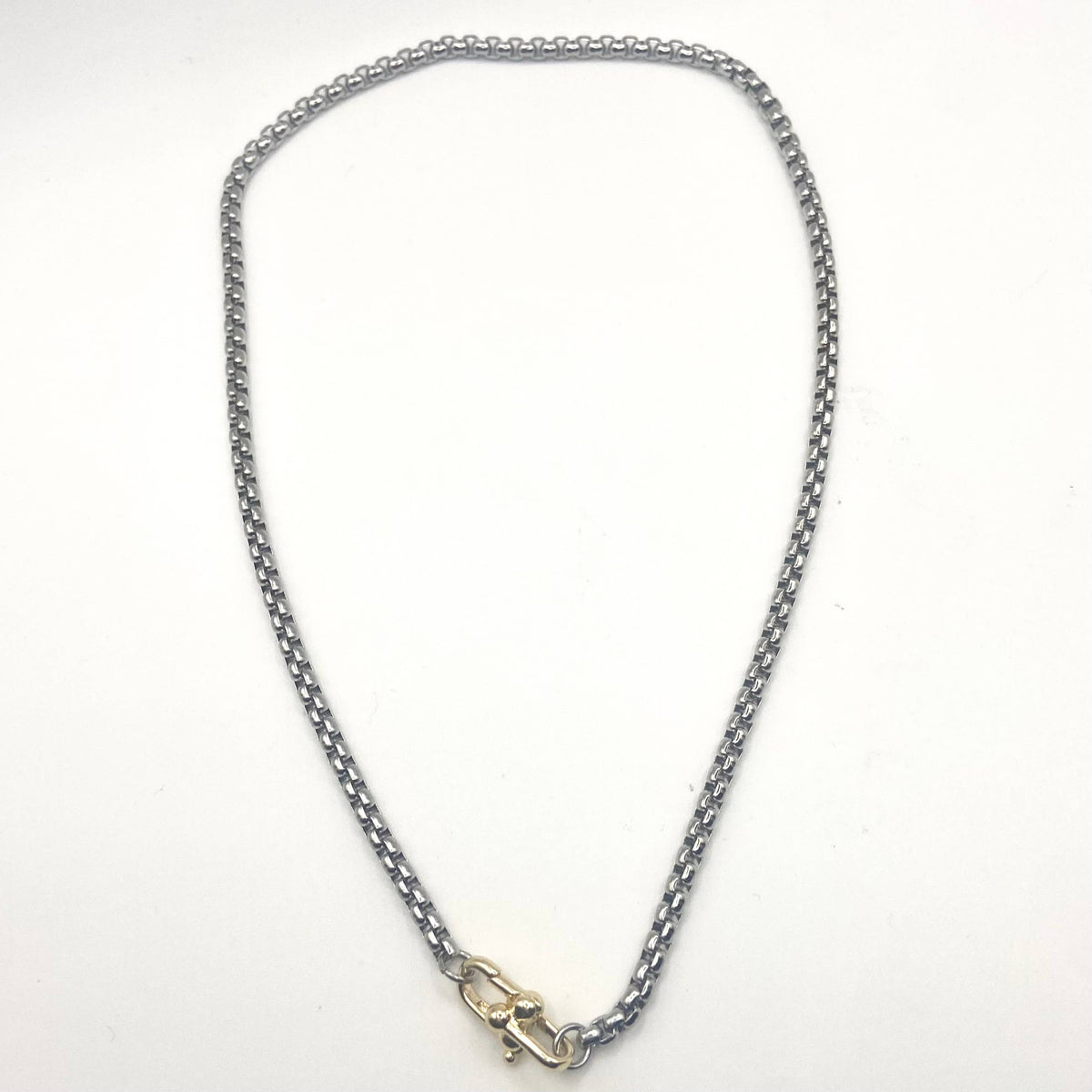 Mixed metal charm bar necklace, alternate view 10
