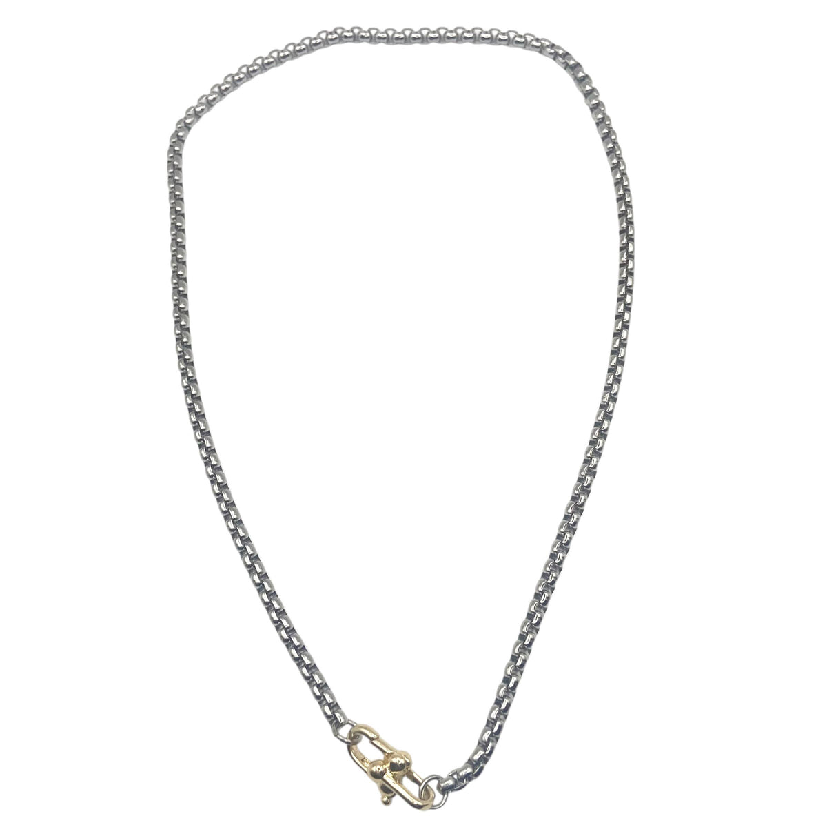 Mixed metal charm bar necklace, alternate view 7