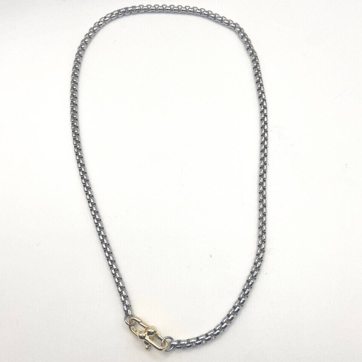 Mixed metal charm bar necklace, alternate view 8