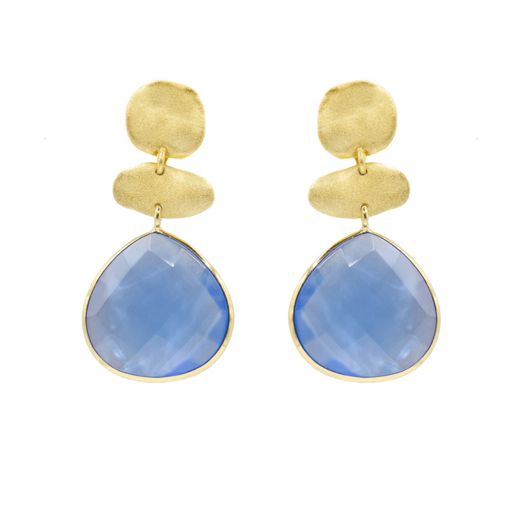 Molten Coin Teardrop Earrings
