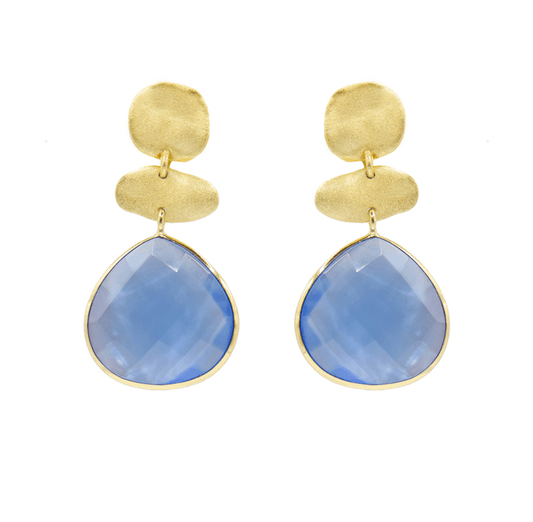 Molten Coin Teardrop Earrings