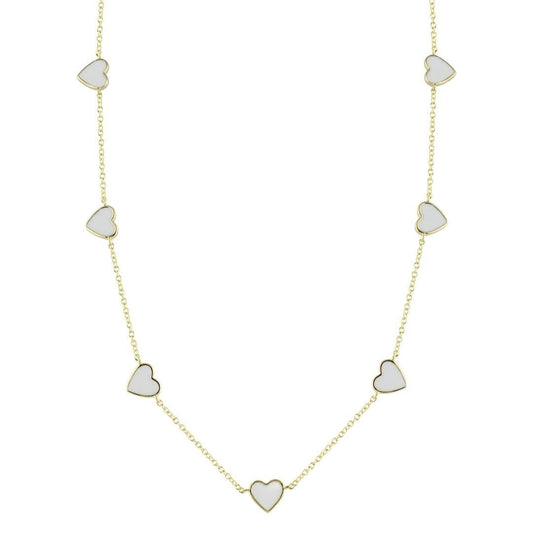 Mother of Pearl Heart Necklace - Susan Blake Jewelry