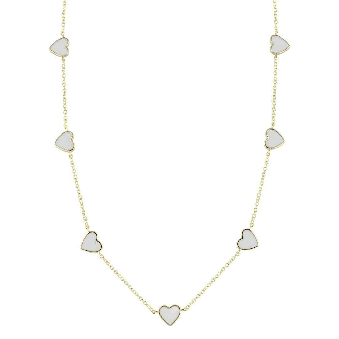 Mother of Pearl Heart Necklace