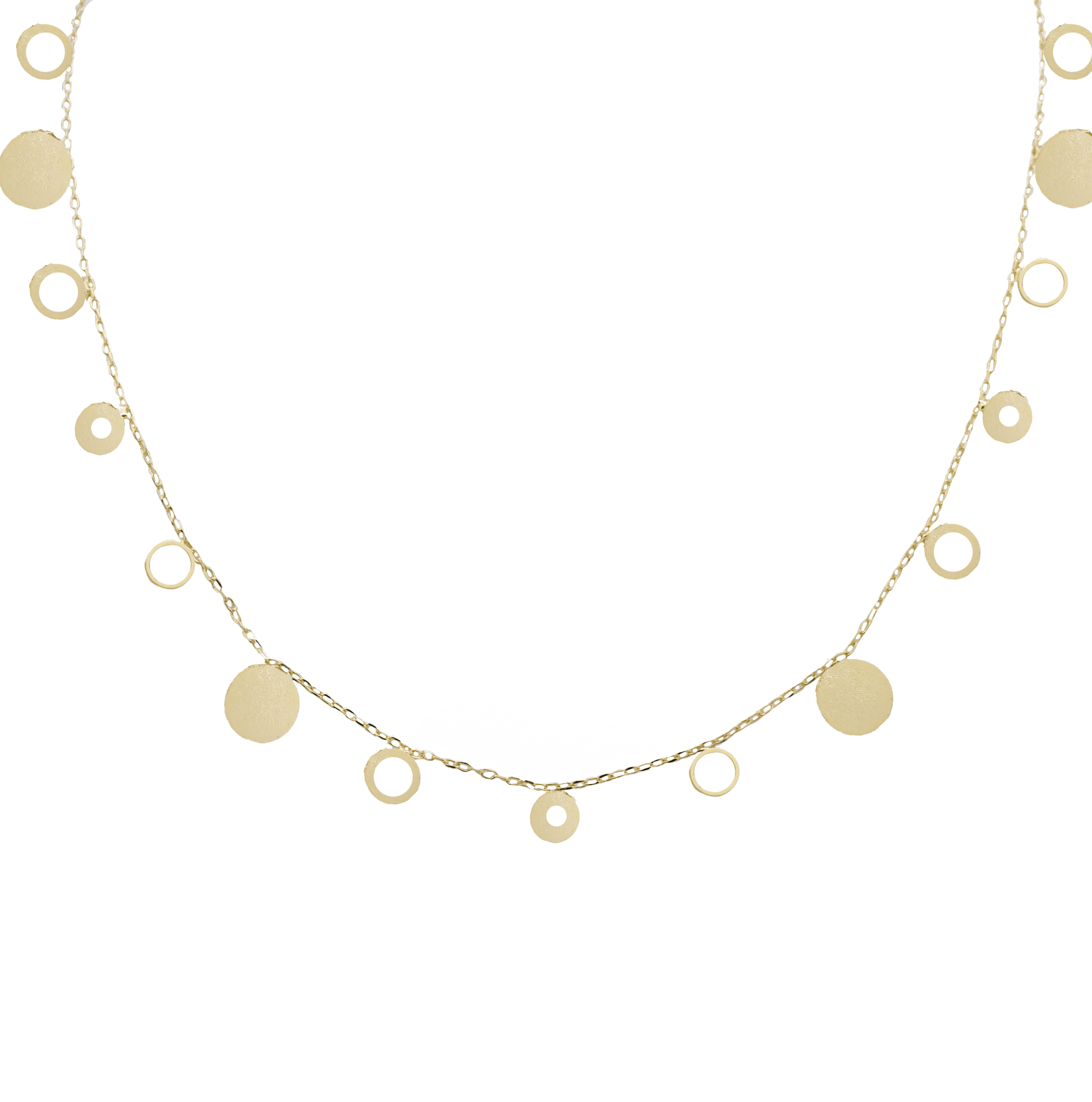 Multi Coin Long Necklace