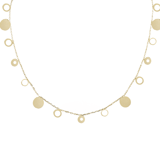 Multi Coin Long Necklace