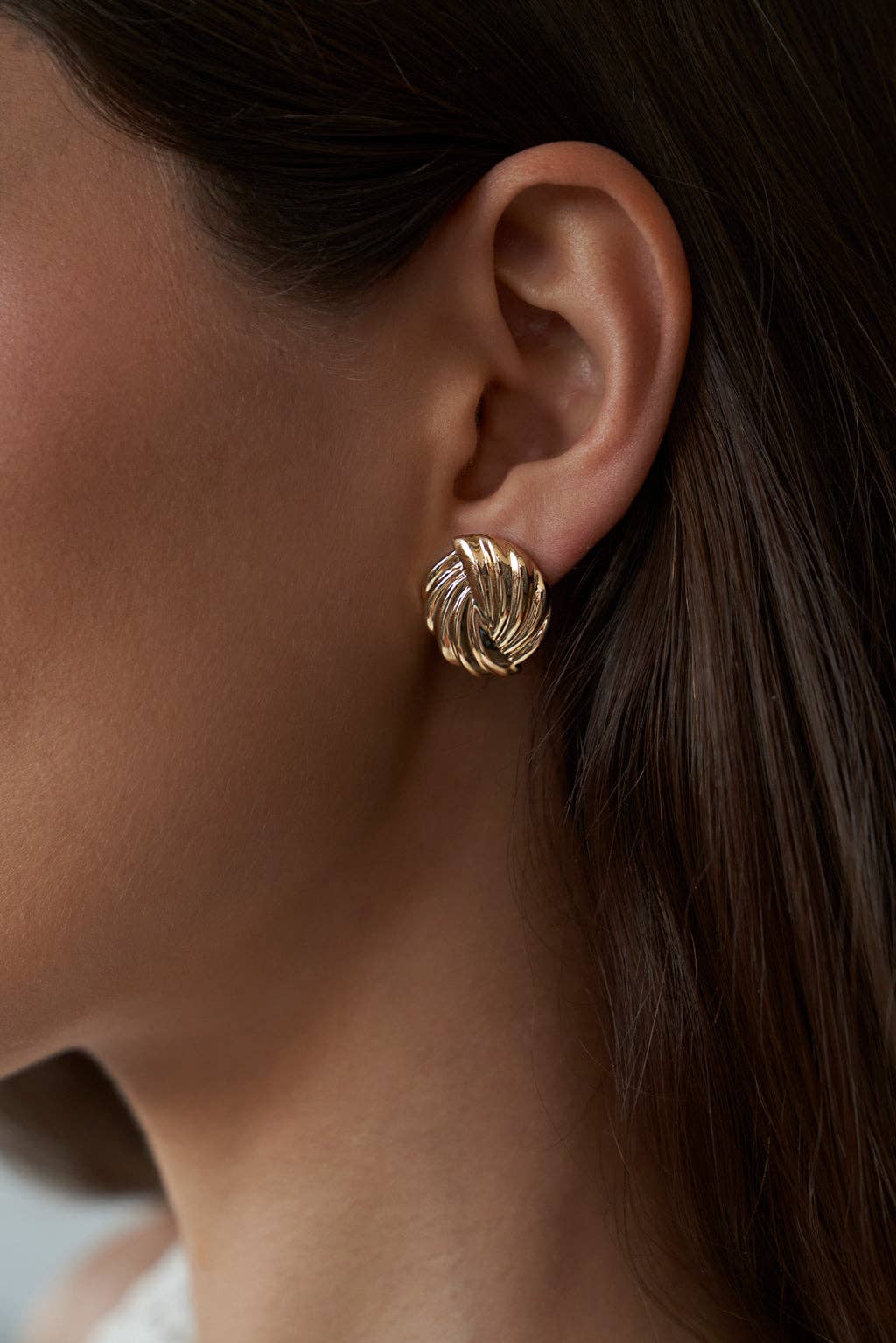 Oversized Flat Knot Stud Earrings, alternate view 3