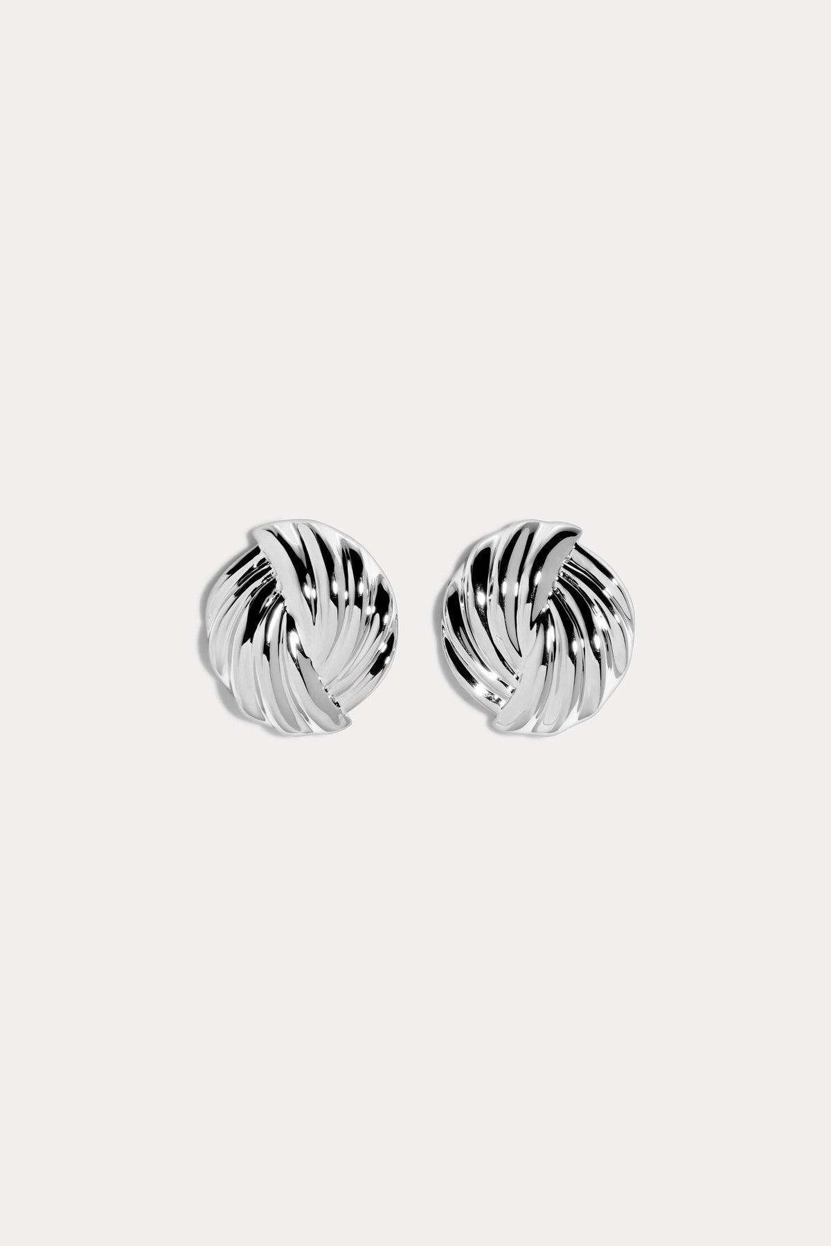 Oversized Flat Knot Stud Earrings, alternate view 5