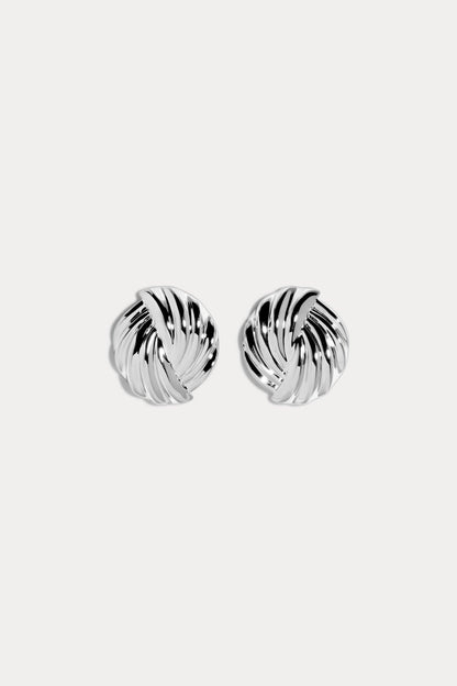 Oversized Flat Knot Stud Earrings, alternate view 5