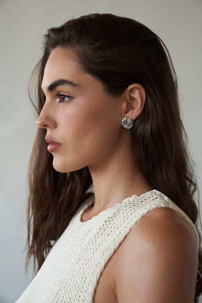 Oversized Flat Knot Stud Earrings, alternate view 6