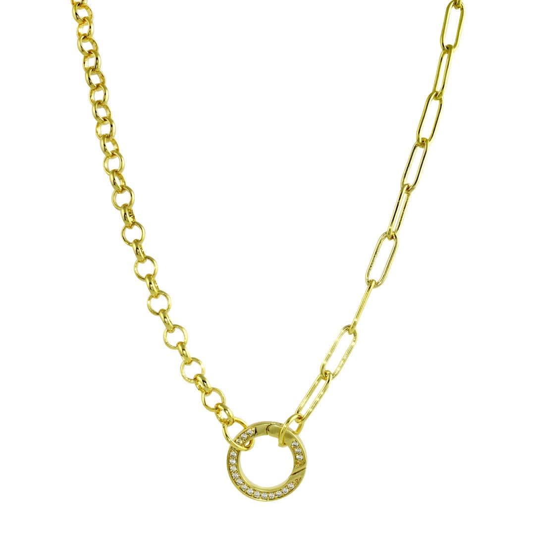Pave Push Clasp Chain - Susan Blake Jewelry