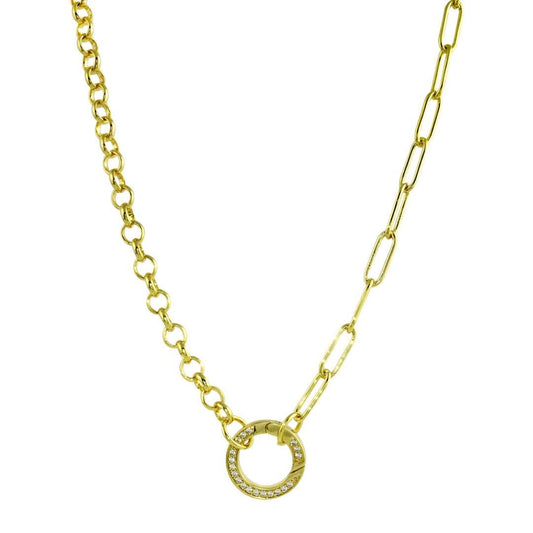 Pave Push Clasp Chain - Susan Blake Jewelry
